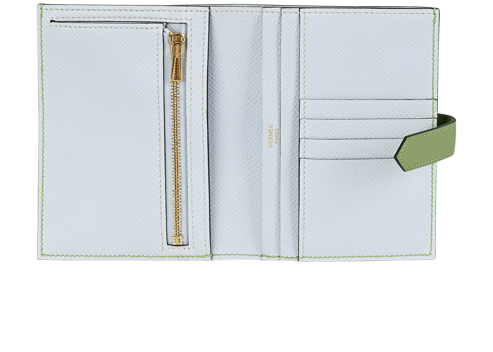 Hermes Bearn Compact Wallet, &pound;1,200, Accessories, Blue/Green, Leather, Other view